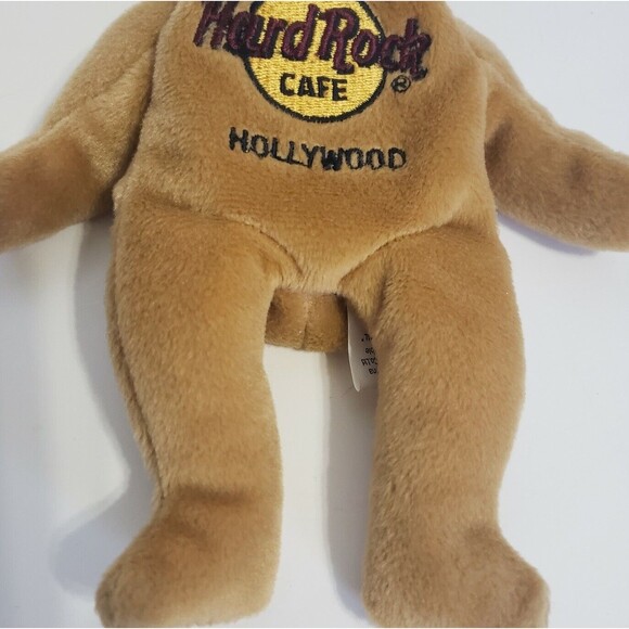 Hard Rock Cafe Isaac Beara Hollywood Bear Beanie Plush Toy 8" Brown Collectible - Picture 4 of 10